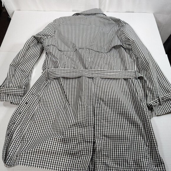 EUC! Lauren Ralph Lauren Gingham Twill Trench Coat SZ 14 - Picture 10 of 10